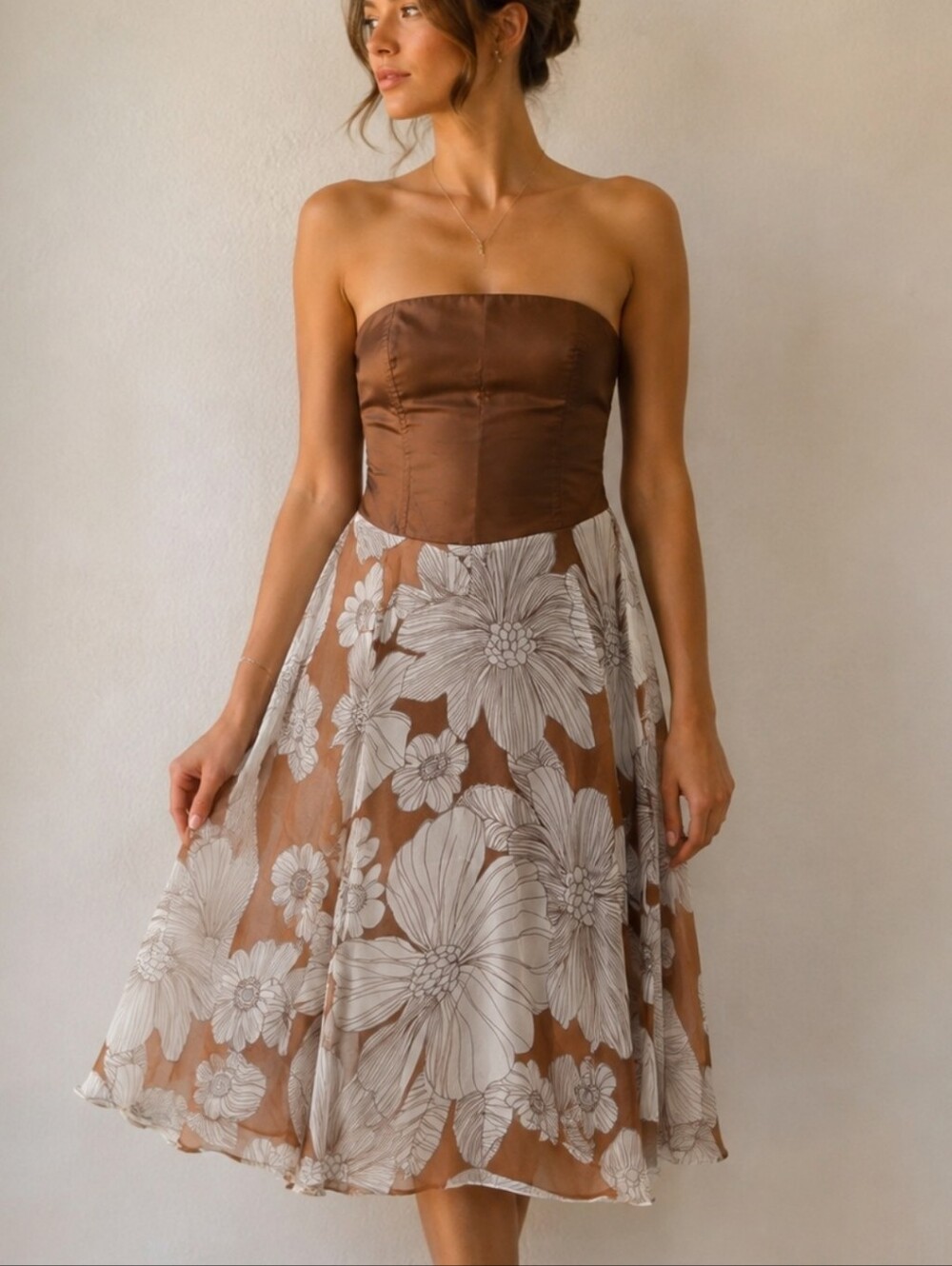 Vintage Spiegel 100% Silk Floral Dress | 90s Romantic, Boho, Statement Floral